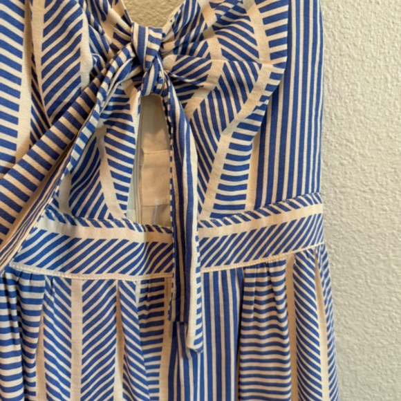 Lush For Lulu's Blue Striped Dress Medium - Picture 3 of 8